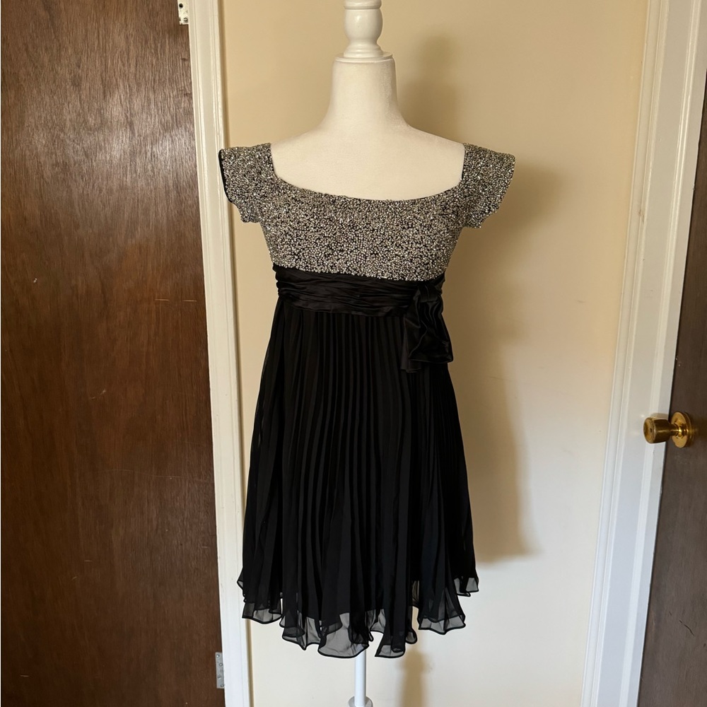 Black dress with silver rhinestones